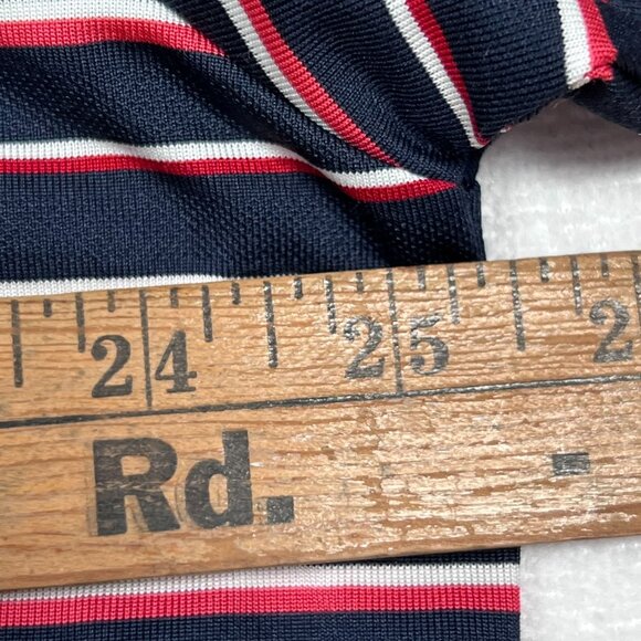 Adidas Climalite Mens XL Golf Polo Navy Red White Short Sleeve Collared 3 Button - Picture 8 of 10